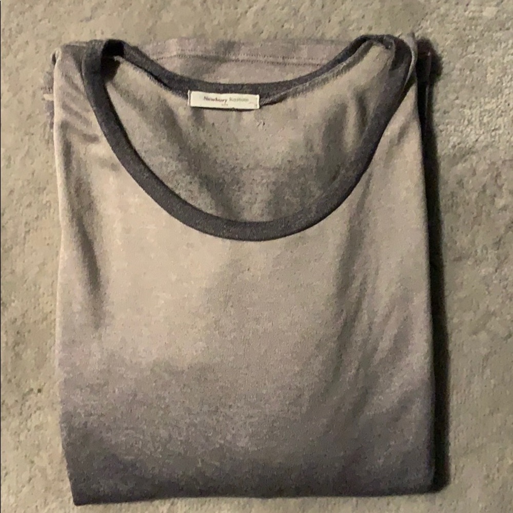 Greige and Med Grey Knit Long-sleeve